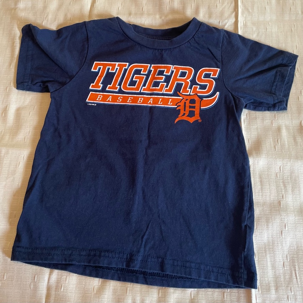 Detroit Tigers Toddler Navy Blue Graphic T-Shirt MLB Size 4T